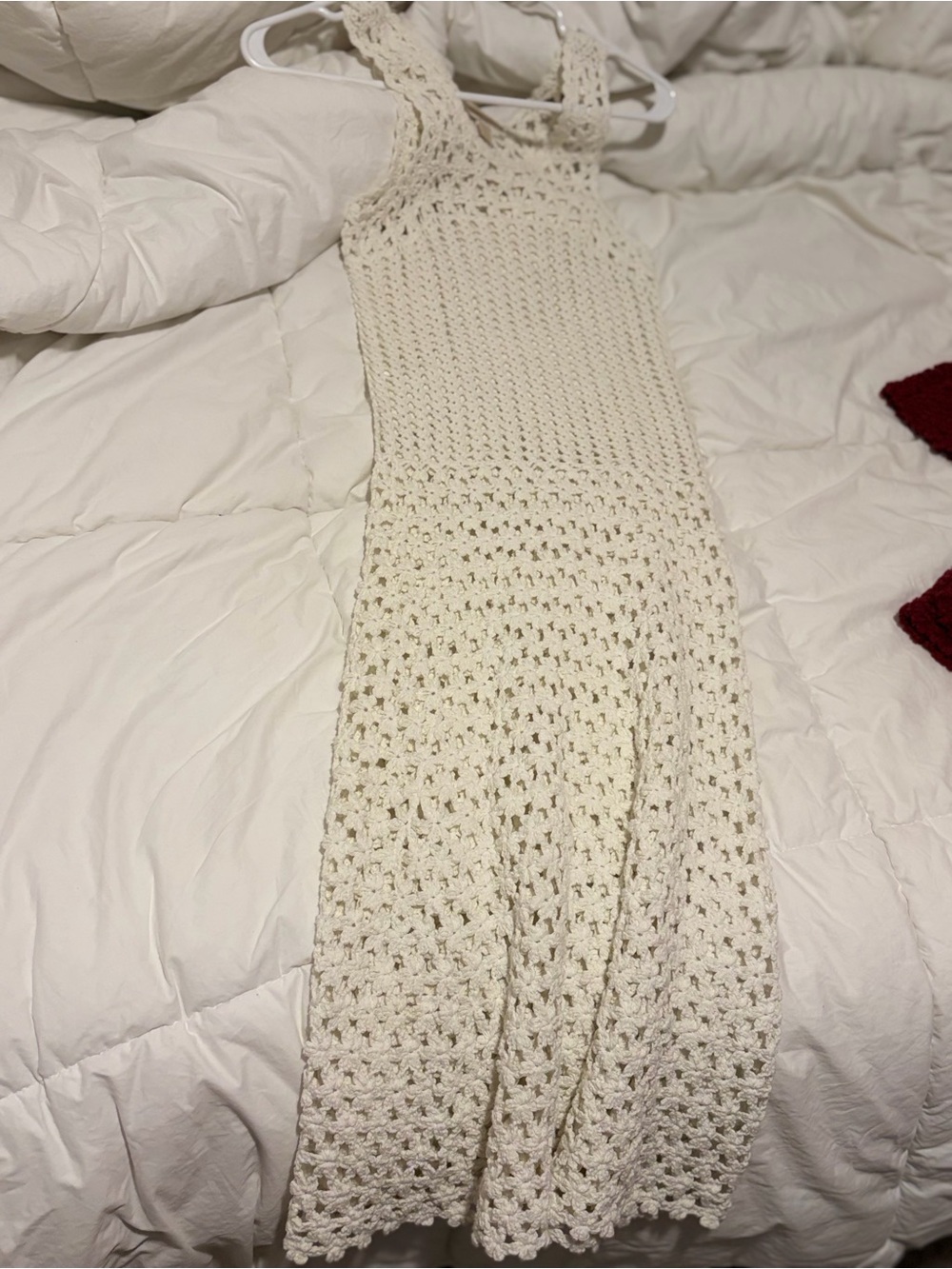 MICHAEL Michael Kors Cream Crochet Knit Swim Coverup Dress